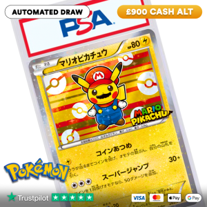 PSA 9 Pokémon Mario Pikachu (AUTO DRAW)